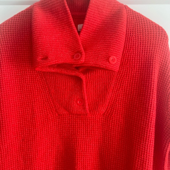 Aerie Vibrant Red Cowl Neck Sweater - Picture 5 of 8